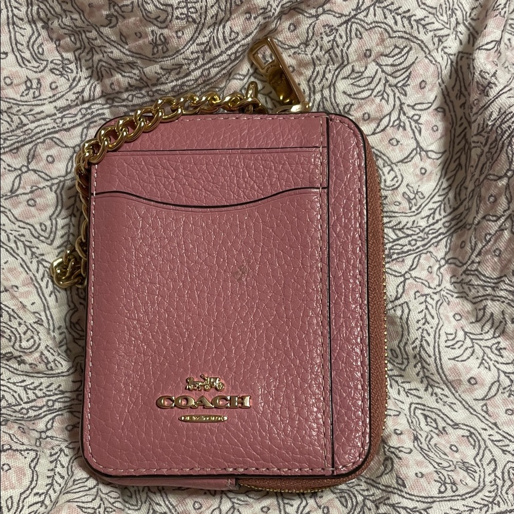 Coach zip card case